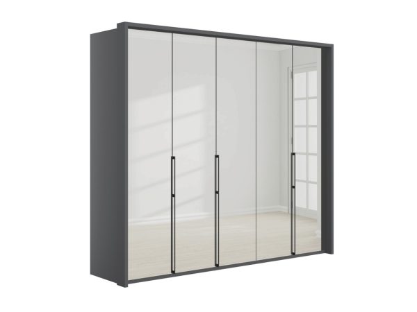 Emden 5 Door 5 Mirror Hinged Wardrobe | Bed Sava