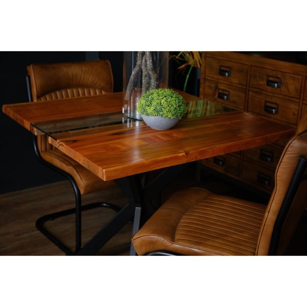 Live Edge Collection Square River Dining Table | Bed Sava