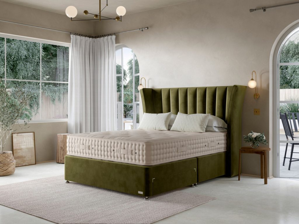 Hypnos Luxurious Earth 05 Divan Bed Set On Glides | Bed Sava