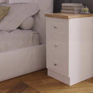 Andria 3 Drawer Bedside Cabinet | Bed Sava