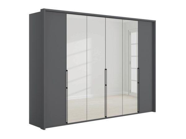 Emden 6 Door 4 Mirror Hinged Wardrobe | Bed Sava