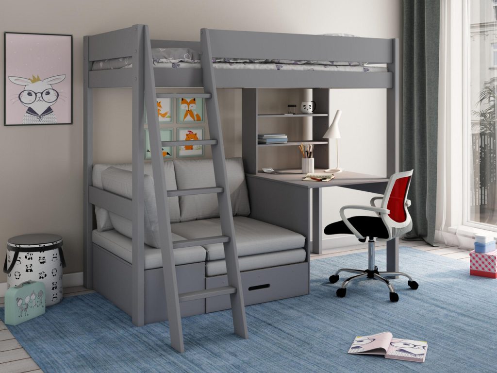 Rory Highsleeper Desk Bed Frame and Mattress | Bed Sava