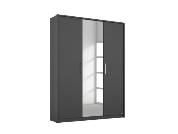 Lorenzo 3 Door Hinged Wardrobe with 1 Mirror | Bed Sava