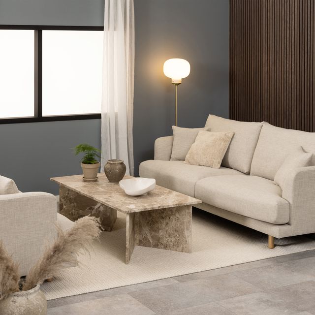 Vega Rectangular Coffee Table in Brown Marble