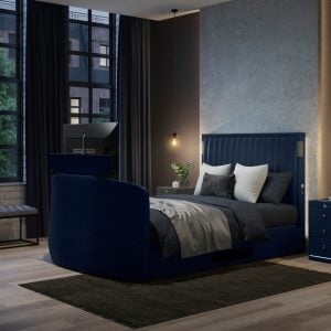 Aura Ottoman TV Bed Frame With Dolby Atmos Surround Sound | Bed Sava