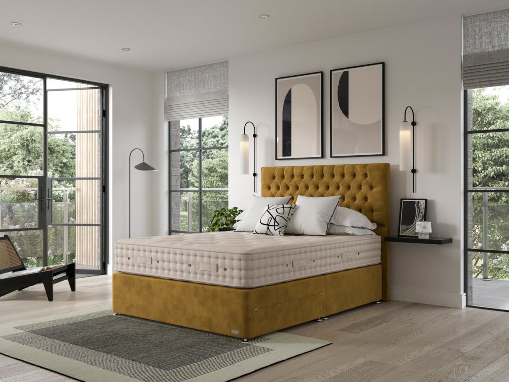 Hypnos Luxurious Earth 04 Divan Bed Set On Glides | Bed Sava