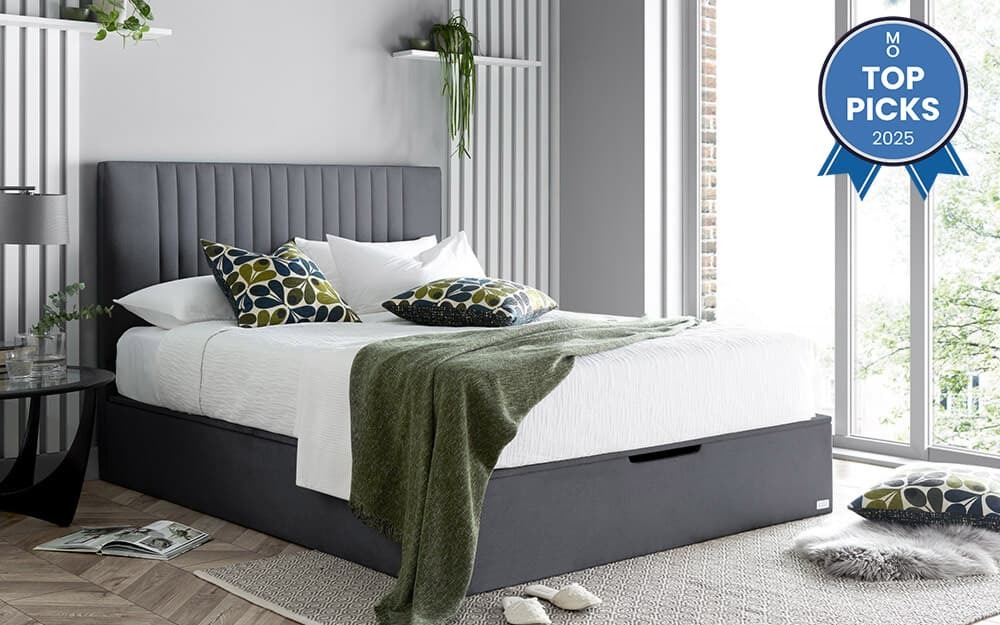 Elle Decoration Model 1 Ottoman Bed Frame, Double, Grey