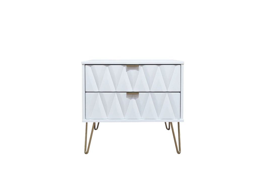 Bexley 2 Drawer Wide Bedside Table