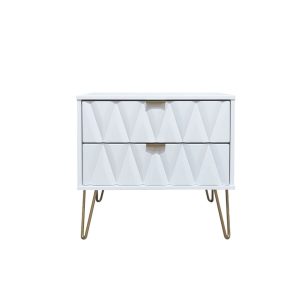 Bexley 2 Drawer Wide Bedside Table | Bed Sava
