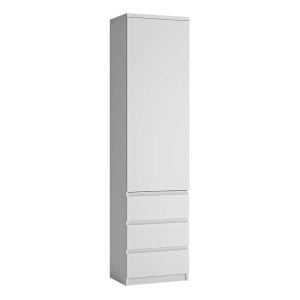 Fribo Tall Narrow 1 Door 3 Drawer Cupboard | Bed Sava
