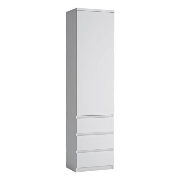 Fribo Tall Narrow 1 Door 3 Drawer Cupboard | Bed Sava