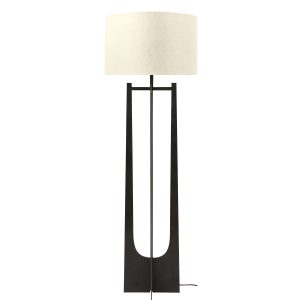 Glenthorpe Hammered Iron Floor Lamp Gilded Oak Finish  E27 60W | Bed Sava
