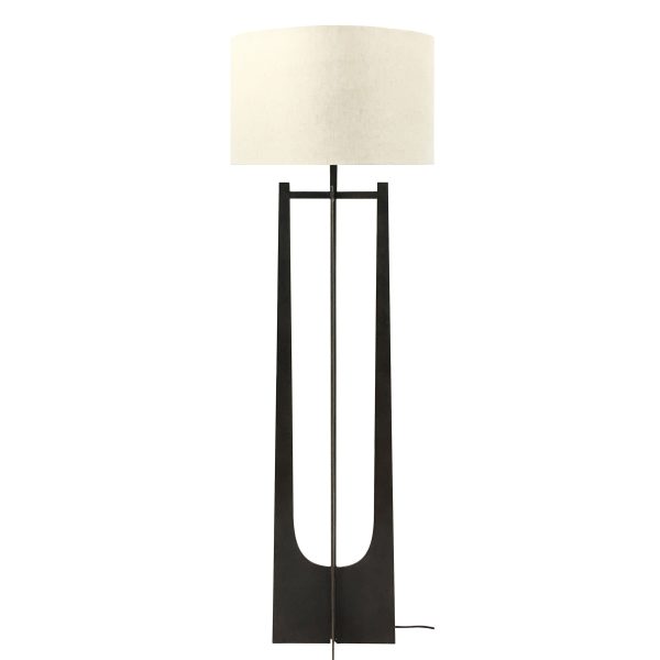 Glenthorpe Hammered Iron Floor Lamp Gilded Oak Finish  E27 60W | Bed Sava