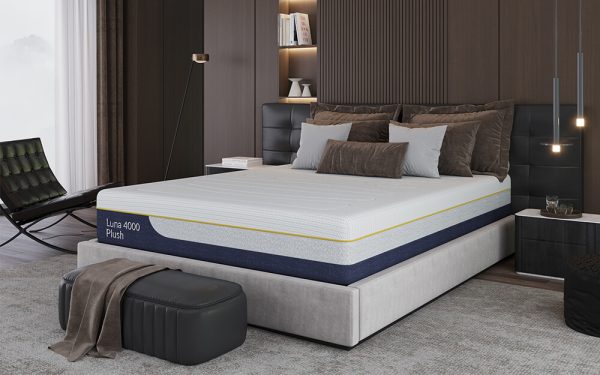 Luna 4000 Plush Gel Memory Pocket Hybrid Mattress Double | Bed Sava