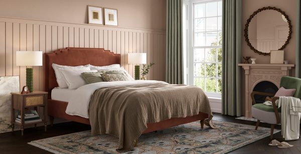 Wooster Brown Bed  Brown King | Bed Sava