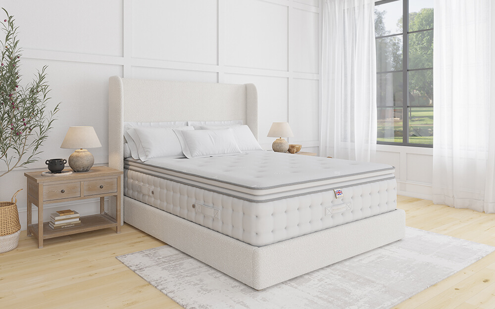 Millbrook Wool Luxury 1500 Pocket Pillow Top Mattress, Small Double