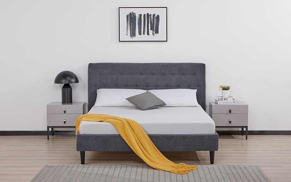 Novo Paige Fabric Bed Frame, King Size