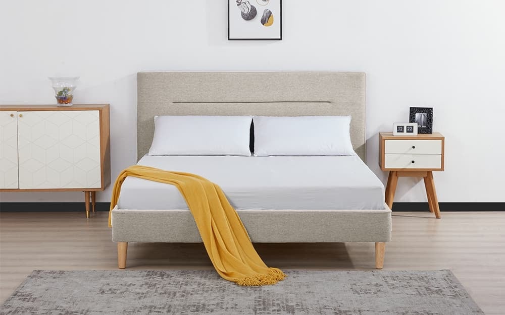 Novo Spencer Fabric Bed Frame, King Size