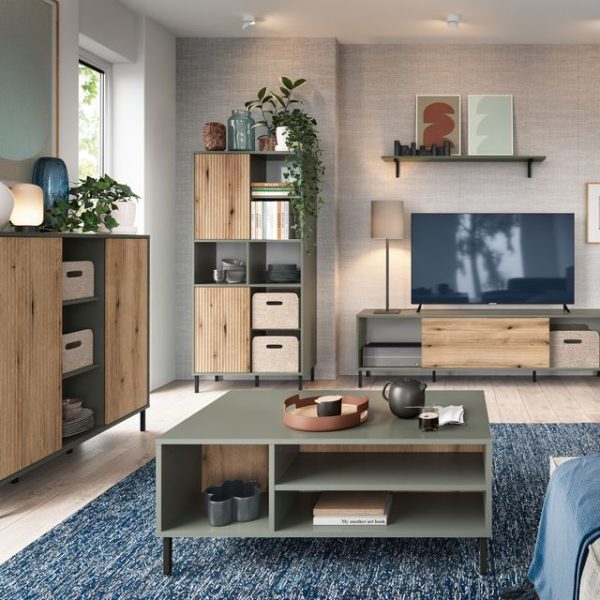 Darwin Coffee Table in GreenOak | Bed Sava