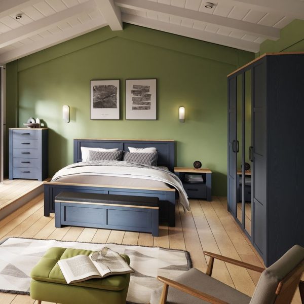 Bohol 2 Door 2 Mirrored Door Wardrobe in Riviera OakWhite | Bed Sava