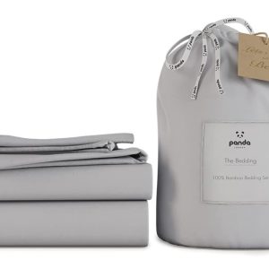 Panda Bamboo Bedding Set King Size Quiet Grey | Bed Sava