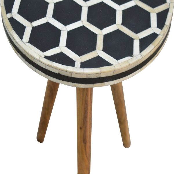 Bone Inlay Tripod Stool | Bed Sava