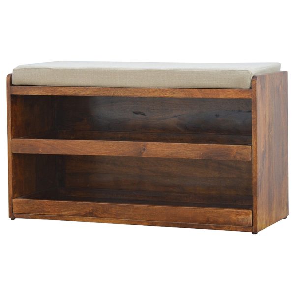 Mud Linen Pull out Shoe Bench | Bed Sava
