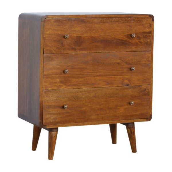 Curved Chestnut Chest | Bed Sava