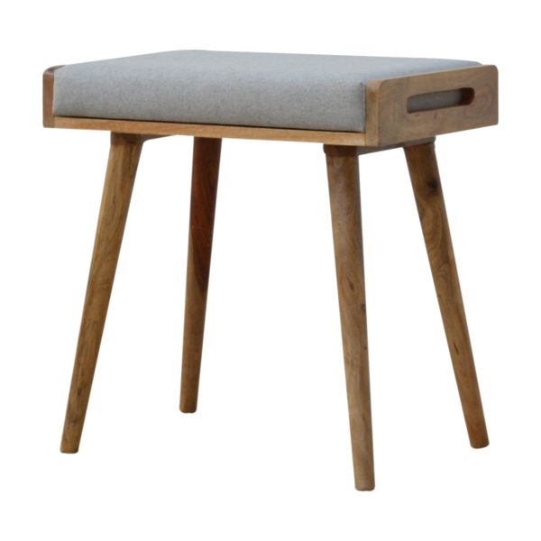 Grey Tweed Tray Style Footstool | Bed Sava