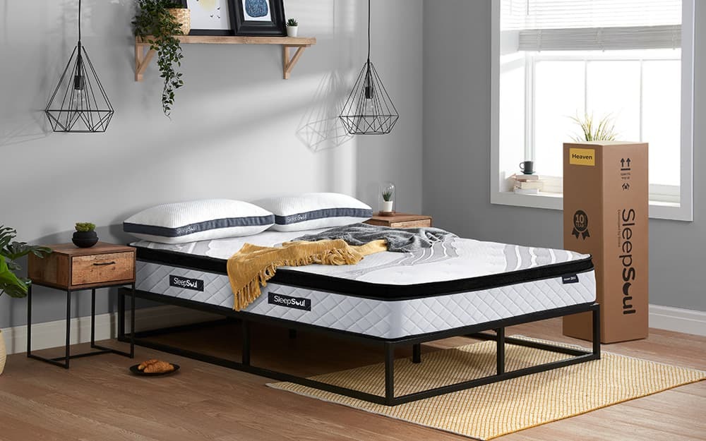 SleepSoul Heaven Cool Gel 3000 Pocket Pillow Top Mattress, Single