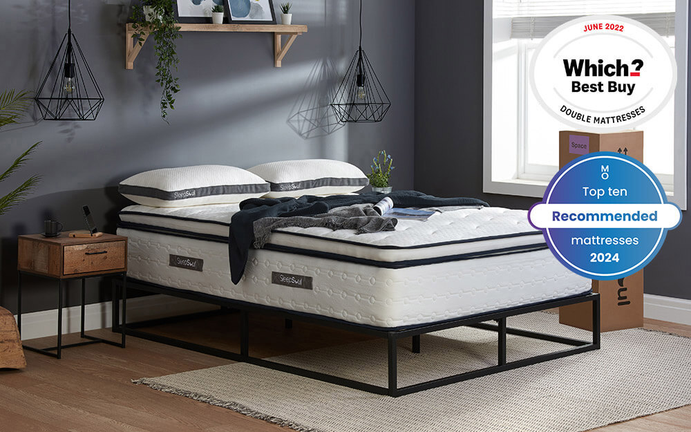 SleepSoul Space 2000 Pocket Memory Pillow Top Mattress, Superking