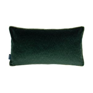 Velvet Contrast Rectangle Cushion  Emerald  Moss | Bed Sava
