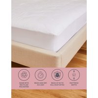 M&S Collection Supremely Washable Extra Deep Mattress Protector - SGL - White, White