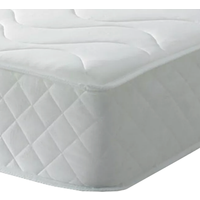 Basic 6.5 inch All White Quilted Memory Foam And Spring Mattress - White / Small Double