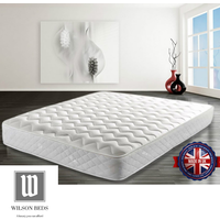 Cooltouch 9 inch All White Quilted Memory Foam And Spring Mattress - White / Double
