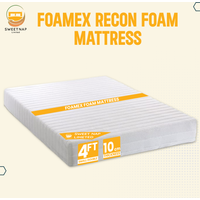 Foamex Recon High Density Foam Mattress - White / Small Double