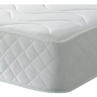 Standard 8 inch All White Quilted Memory Foam And Spring Mattress - White / Small Double