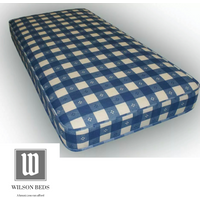 Wilson Beds - 4" Reflex Foam Blue Check Kids Mattress - Blue check design / Single Extra Long
