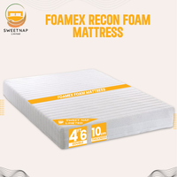Foamex Recon High Density Foam Mattress - White / Double