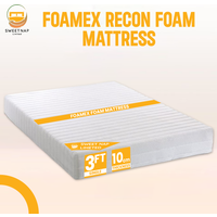 Foamex Recon High Density Foam Mattress - White / Single