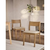 MS Collection Set of 2 Hutch Dining Chairs  Natural Mix Natural Mix | Bed Sava