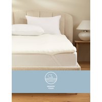 Sleep Solutions Memory Foam Contour 4cm Mattress Topper - 6FT - White, White