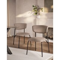 MS Collection Set of 2 Lucas Dining Chairs  Mink Mink | Bed Sava
