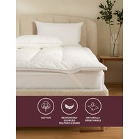 M&S Collection Deluxe Hungarian Goose Feather & Down Mattress Topper - 6FT - White, White