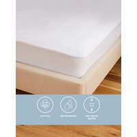 Sleep Solutions Terry Waterproof Mattress Protector - 6FT - White, White