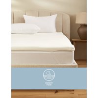 Sleep Solutions Memory Foam Contour 6cm Mattress Topper - DBL - White, White