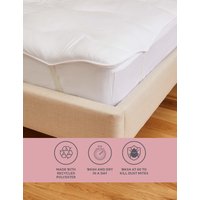 M&S Collection Supremely Washable Mattress Topper - 5FT - White, White