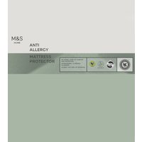 M&S Collection Anti Allergy Mattress Protector - 6FT - White, White