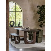 Gallery Direct Arc Rectangle Dining Table  Brown Brown | Bed Sava