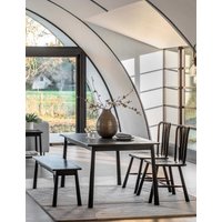 Gallery Direct Wycombe Rectangular Dining Table  Black Black | Bed Sava
